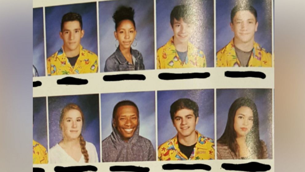 A student convinces nearly 60 students to wear same tacky shirt in yearbook photo.