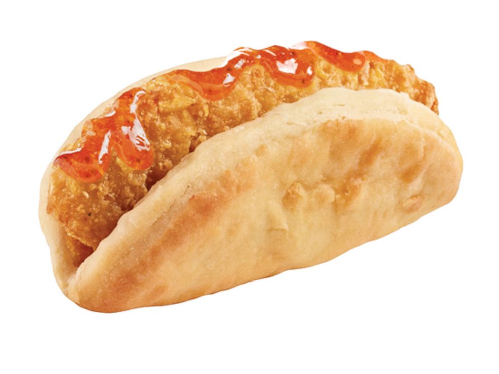 PHOTO: Taco Bell is currently testing biscuit tacos.