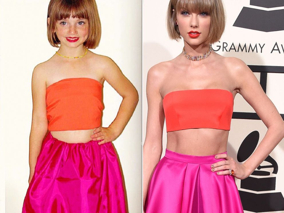 PHOTO:Lily replicates Taylor Swift's look from the 2016 Grammy Awards.  
