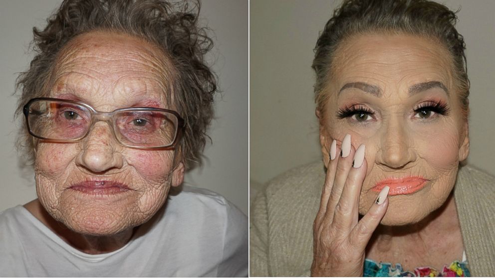 Makeup artist Tea Flego's 80-year-old grandmother Livia asked her for a makeover and became an Internet sensation.