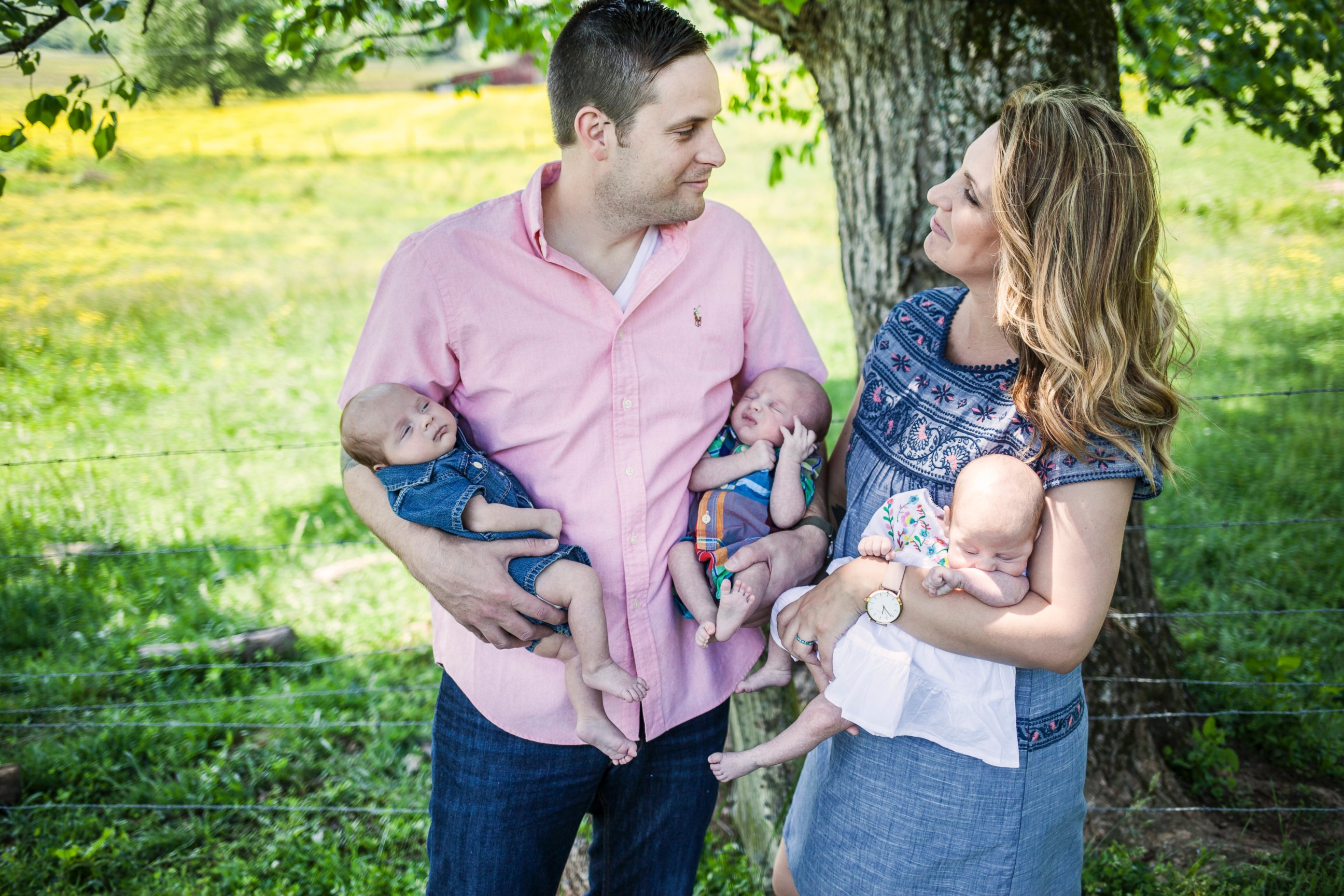 PHOTO: Triplets Jack, Stella and Luke Tipton were born in Knoxville, Tennessee in March 2016, weighing a combined 19.6 pounds. The siblings missed the world record mark for heaviest triplets by 2.4 pounds.