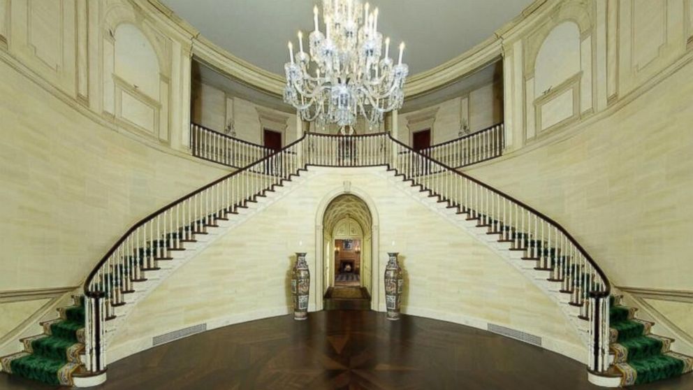 PHOTO: Donald Trump's former Connecticut mansion, features a glorious three-story rotunda foyer with a double grand staircase.