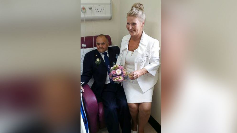 The couple tied the knot at the Royal Victoria Infirmary in Newcastle.