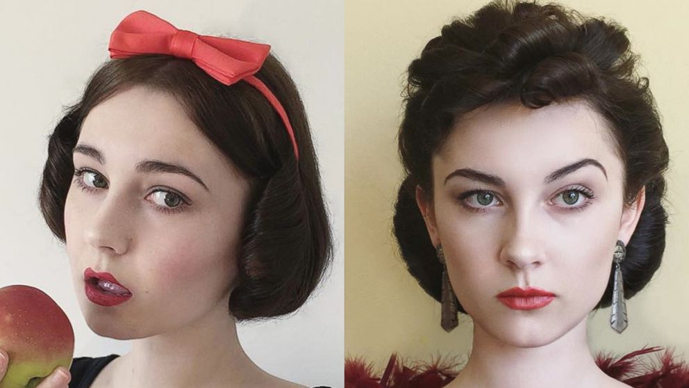Annelies van Overbeek, 17, of Belgium, recreates famous vintage characters on Instagram.