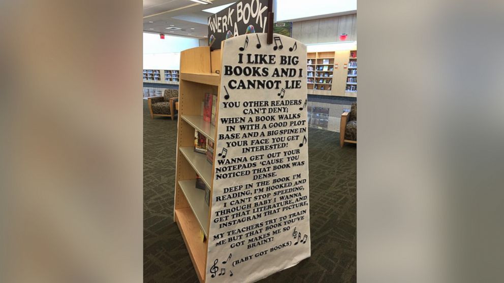 This display inside the Virginia Beach Public Library has gone viral on Facebook.