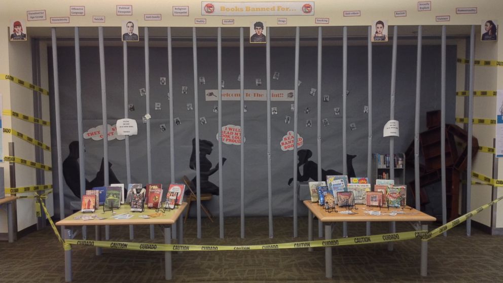 PHOTO: Brittney Ash created this display for "Banned Books Week" in 2015.