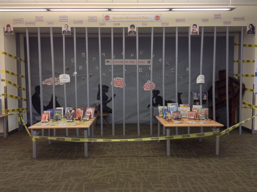PHOTO: Brittney Ash created this display for "Banned Books Week" in 2015.