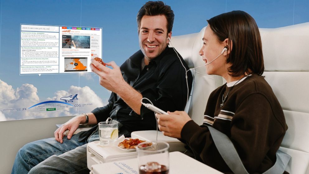 PHOTO: Live video, information, and in-flight services at your fingertips. 