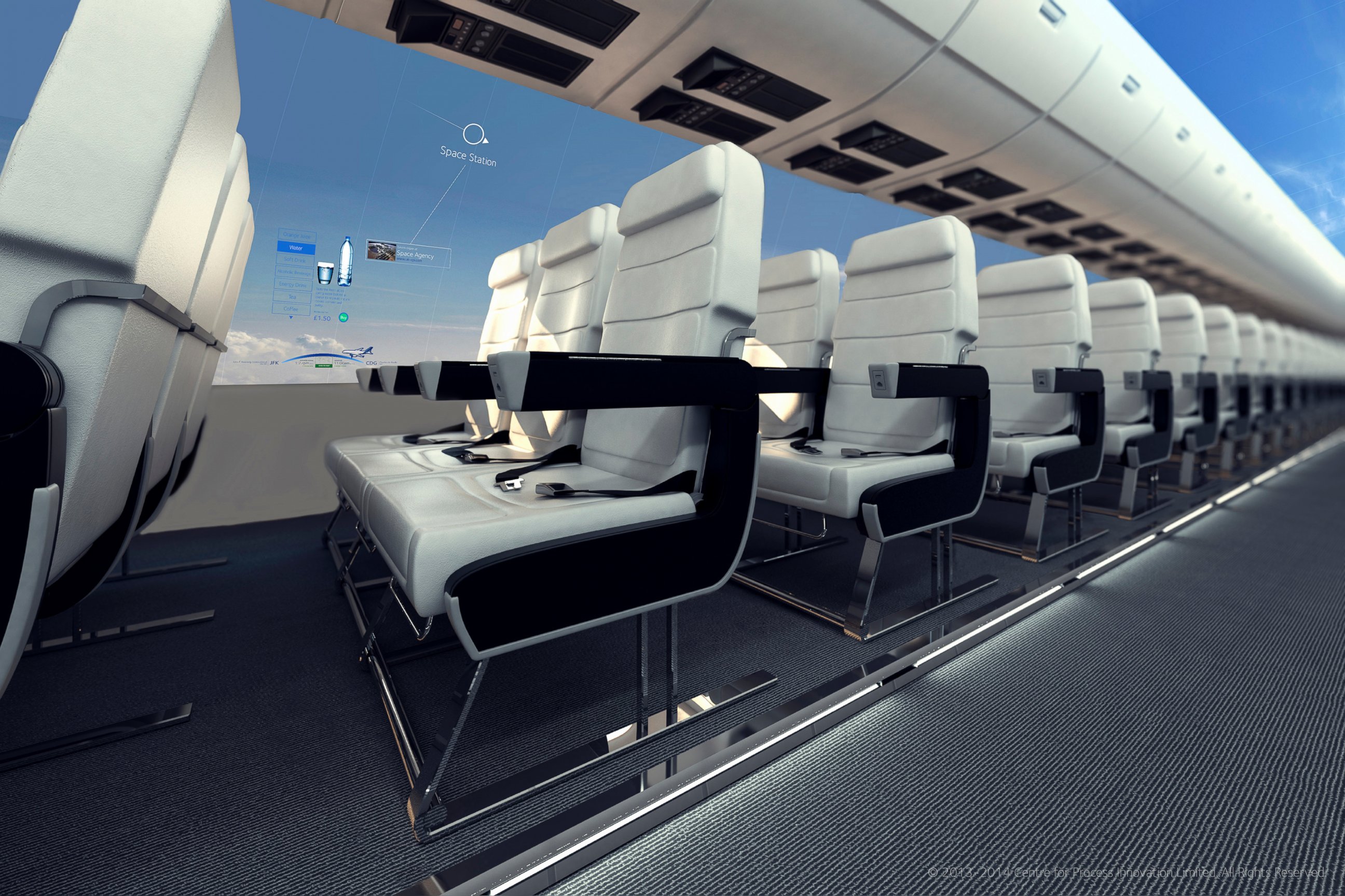 PHOTO: Wider seating while you enjoy panoramic views.