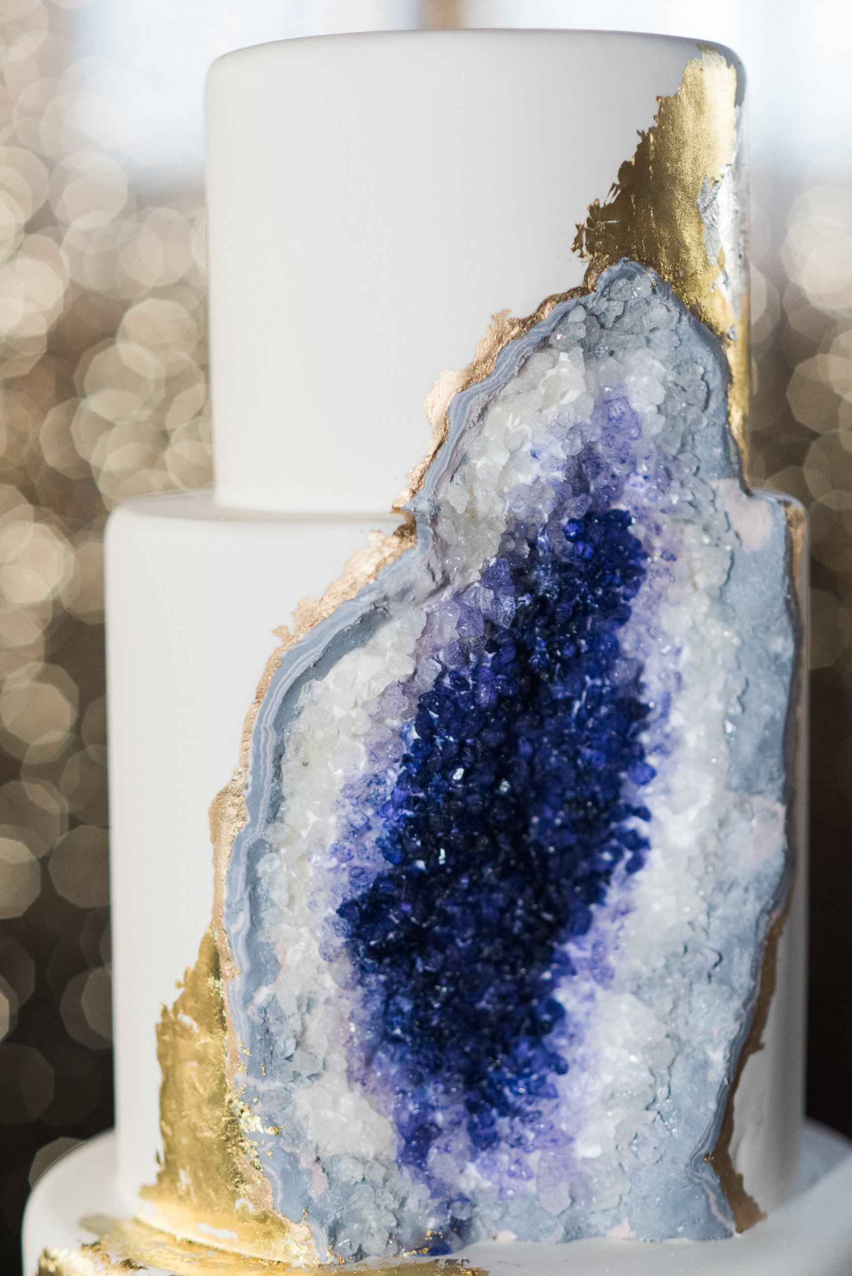 PHOTO: Amethyst geode cake created by Rachael Teufel that sparked a new wedding cake trend.