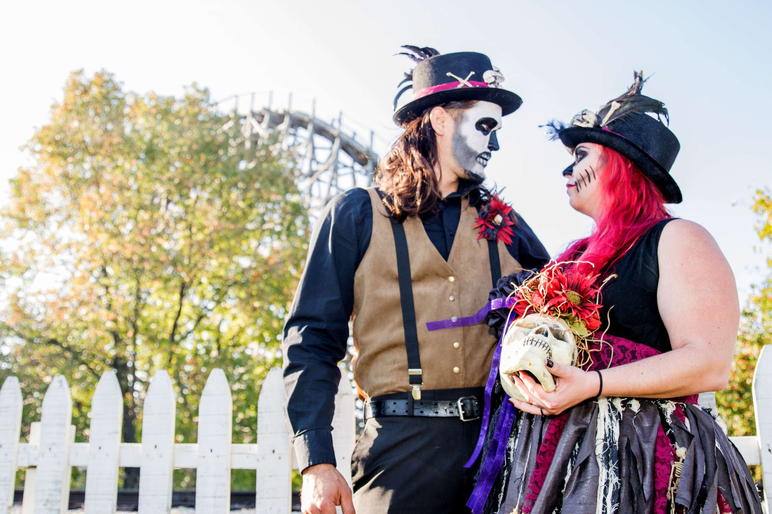 PHOTO: Jannea and Alfie Borero of Springfield, Illinois, are a "spooky couple" that said this HalloWedding event was right up their alley. 