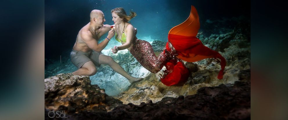 PHOTO: Eric Martinez and Cammy Rynae Cuoco celebrated their engagement with a whimsical mermaid-themed photo shoot by Del Sol Photography.