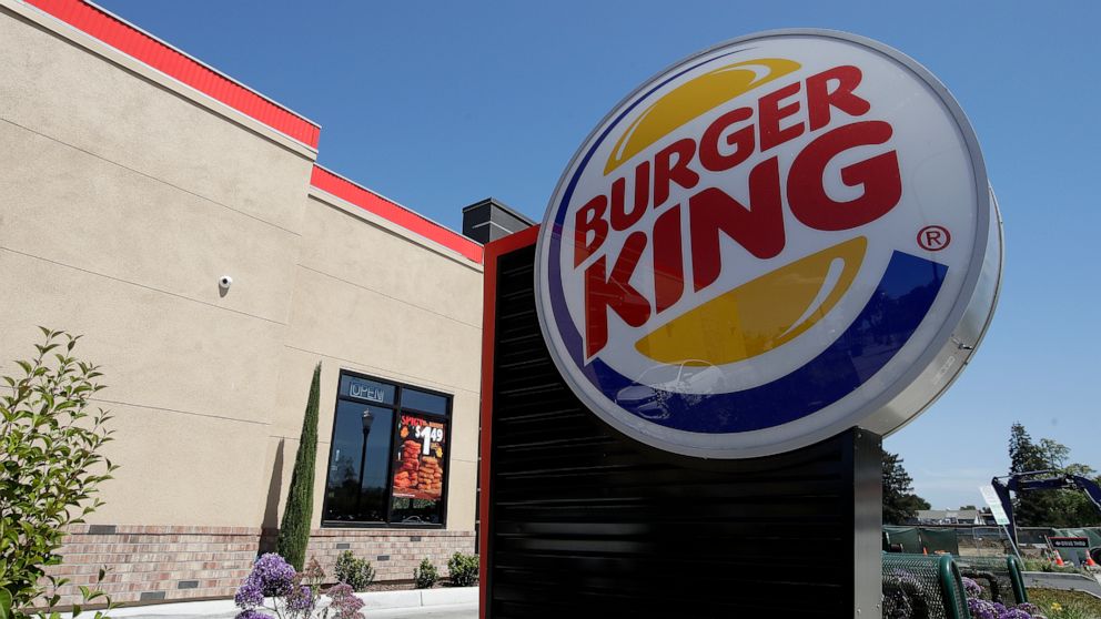 FILE - This April 25, 2019, file photo shows a Burger King in Redwood City, Calif. Burger King is introducing a plant-based burger in Europe. But it's not the Impossible Whopper that's been a hit with U.S. customers. Instead, a Dutch company called T