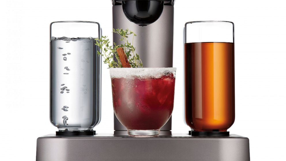 This image provided by Bartesian shows their cocktail maker. (Bartesian via AP)