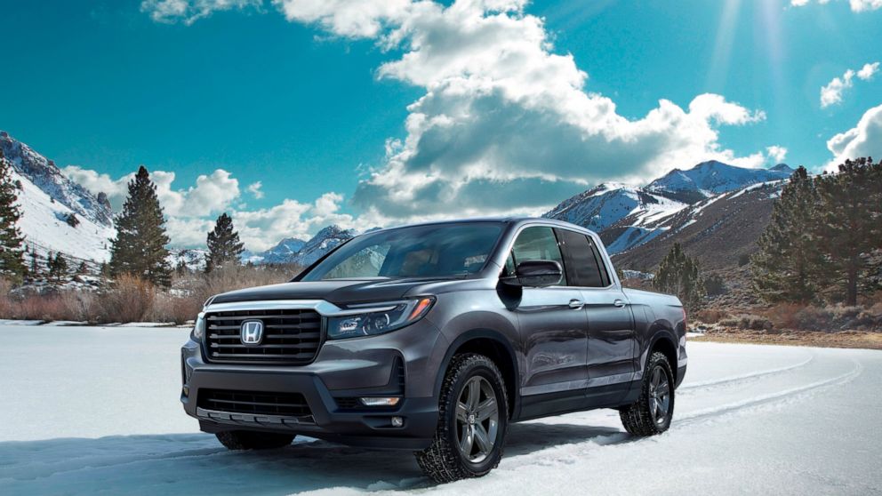 This photo from Honda shows the 2021 Honda Ridgeline RTL-E, a midsize pickup with innovative features such as a stereo system inside the truck bed. (Courtesy of American Honda Motor Co. via AP)