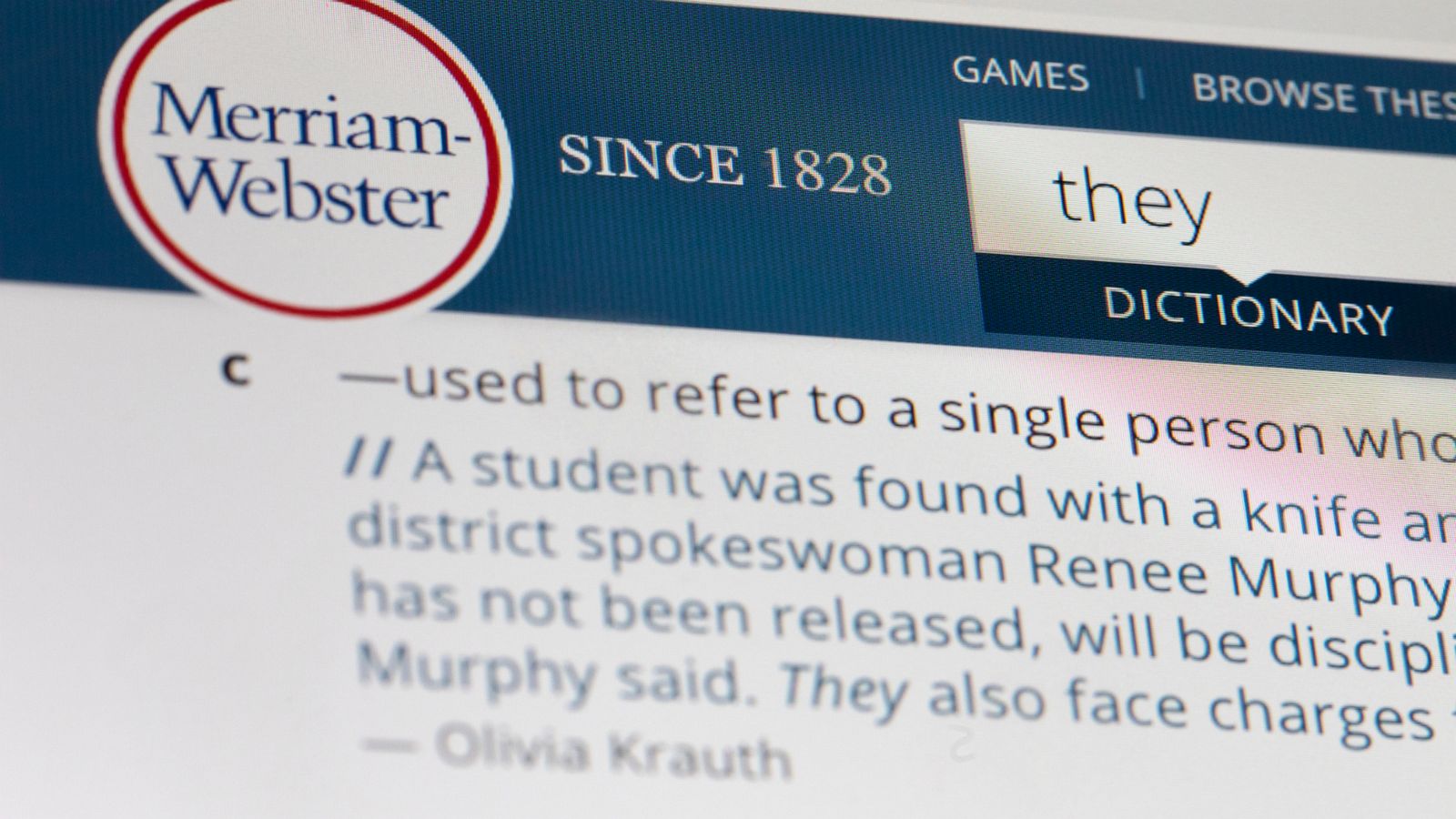 Merriam Webster Declares They Its 19 Word Of The Year Abc News