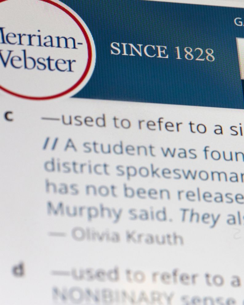 Merriam Webster Declares They Its 19 Word Of The Year Abc News