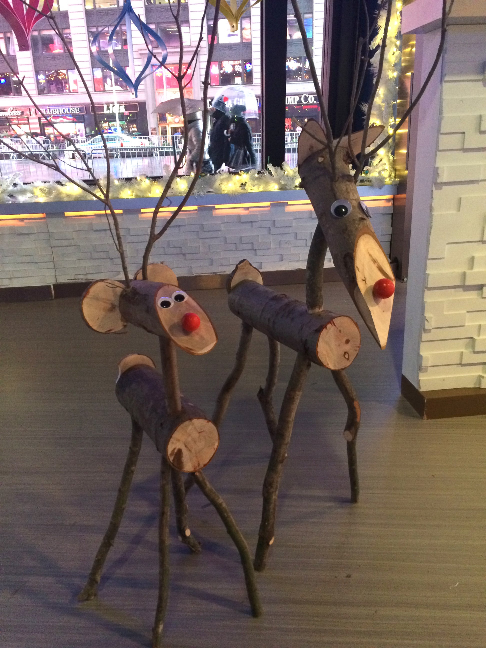 PHOTO: Deck the halls this season with DIY crafts like these log reindeer.