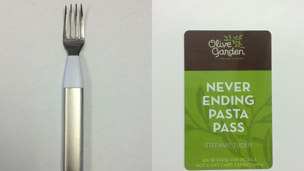  The HAPIfork, which vibrates when you're eating too quickly, and the Olive Garden Never Ending Pasta Pass, which encourages the exact opposite.