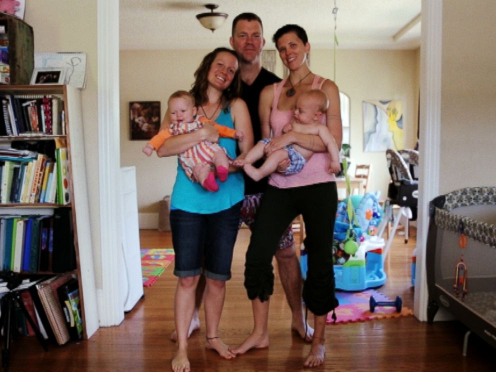 Momse Dad Sex - Two Moms, One Dad, Two Babies Make One Big Happy Polyamorous Family - ABC  News