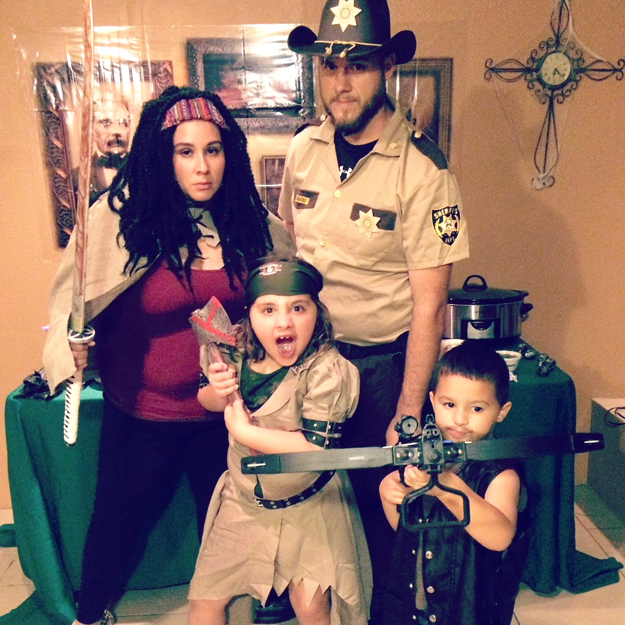 PHOTO: The Basteen family dressed as "The Walking Dead" characters for Halloween in 2014.