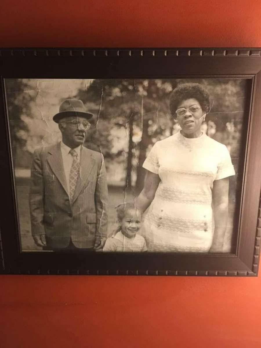 PHOTO: A photo of Sylvia Faison Graves Kewer's daughter Natalie Graves Tucker with her mom's adoptive parents, Parker and Sophia Faison.
