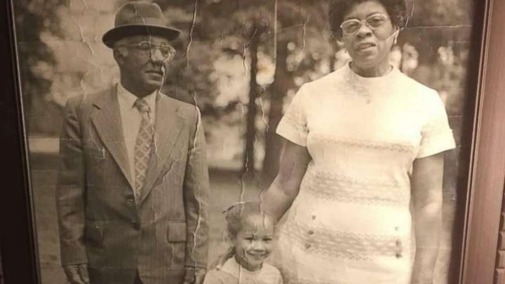 PHOTO: A photo of Sylvia Faison Graves Kewer's daughter Natalie Graves Tucker with her mom's adoptive parents, Parker and Sophia Faison.
