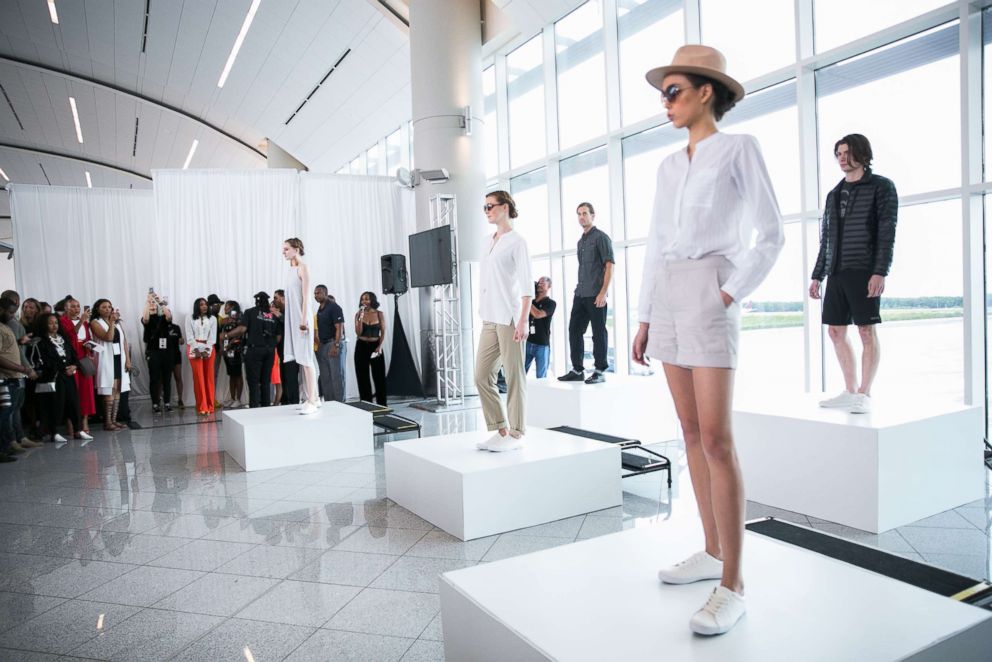 PHOTO: Several models pose during the "Global Runway" fashion show, presented by Hartsfield-Jackson Atlanta International Airport on May 16, 2018.