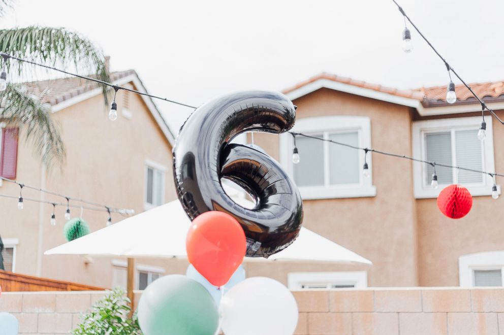 PHOTO: Simple decorations and balloons were set up for Allie Casazza's son's sixth birthday.