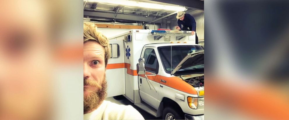 PHOTO: Ian Dow, 33, of Newport Beach, Calif., bought an ambulance for $2,800 and has been traveling the world in it.