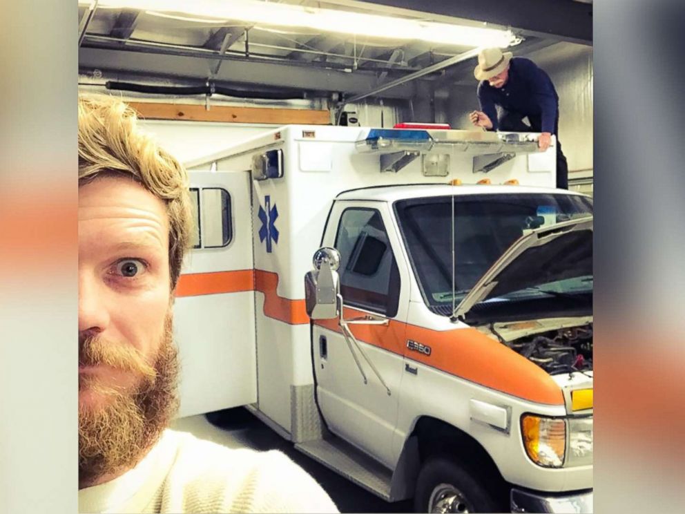 PHOTO: Ian Dow, 33, of Newport Beach, Calif., bought an ambulance for $2,800 and has been traveling the world in it.