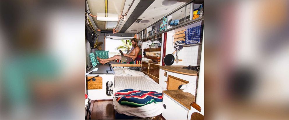 PHOTO: Ian Dow, 33, of Newport Beach, Calif., bought an ambulance for $2,800 and has been traveling the world in it.