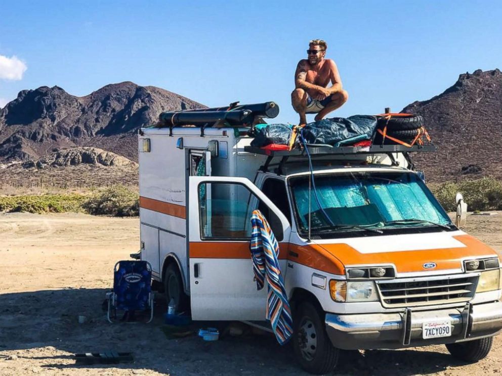 PHOTO: Ian Dow, 33, of Newport Beach, Calif., bought an ambulance for $2,800 and has been traveling the world in it.