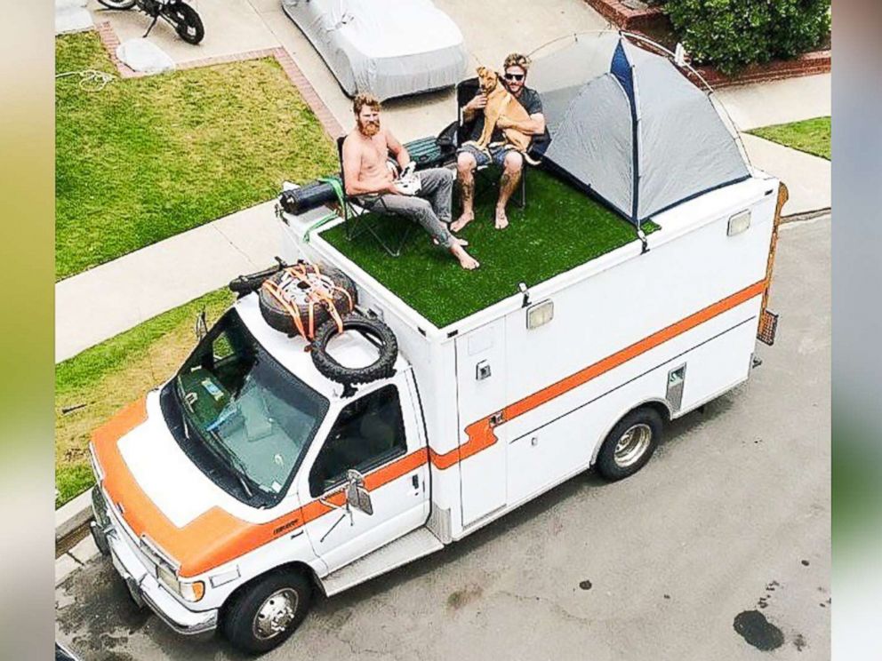 PHOTO: Ian Dow, 33, of Newport Beach, Calif., bought an ambulance for $2,800 and has been traveling the world in it.