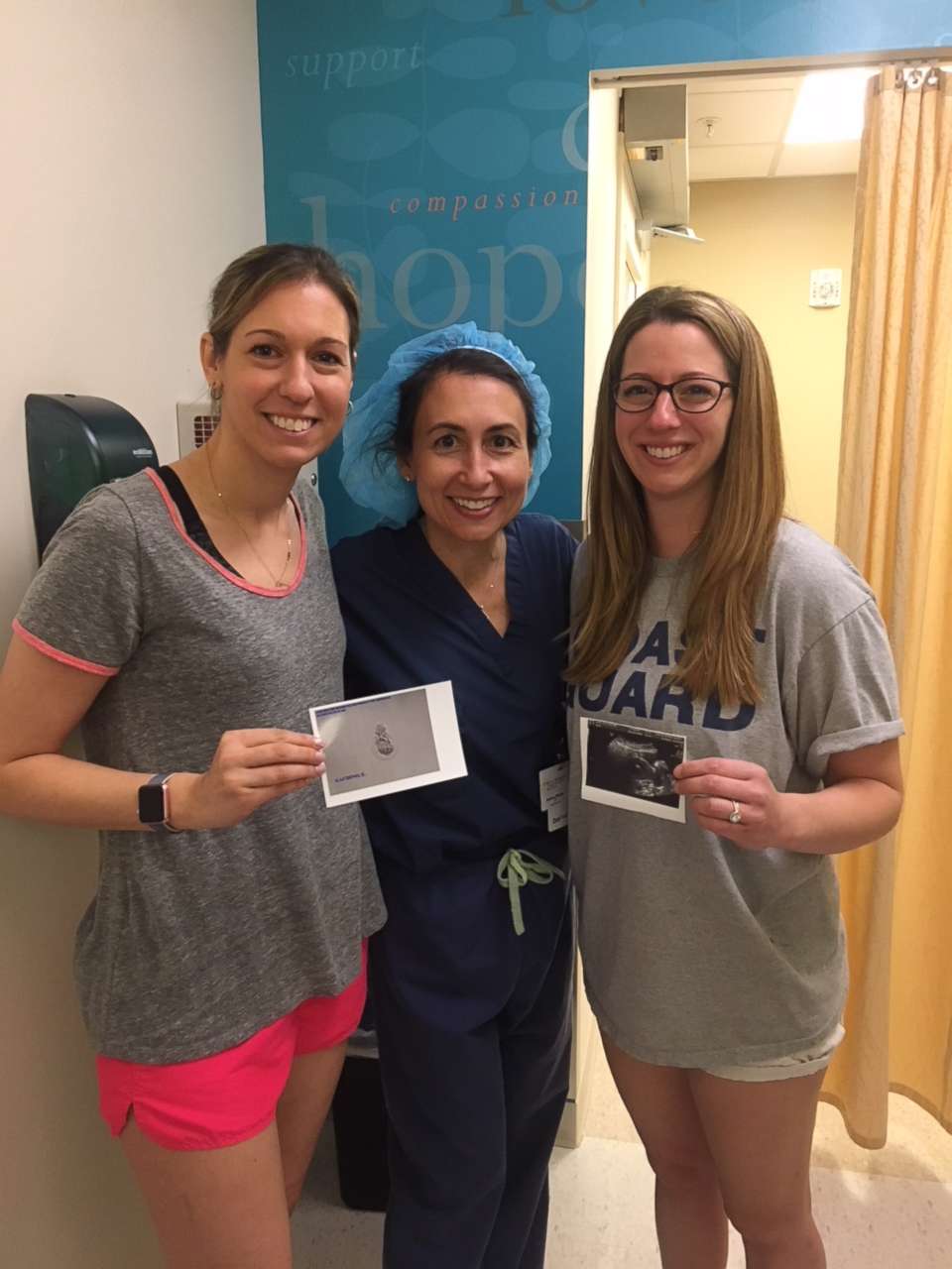 PHOTO: Sisters Anna Howat, 29, and Beth Gaudino, 32, photographed with their doctor, Andrea DiLuigi. 