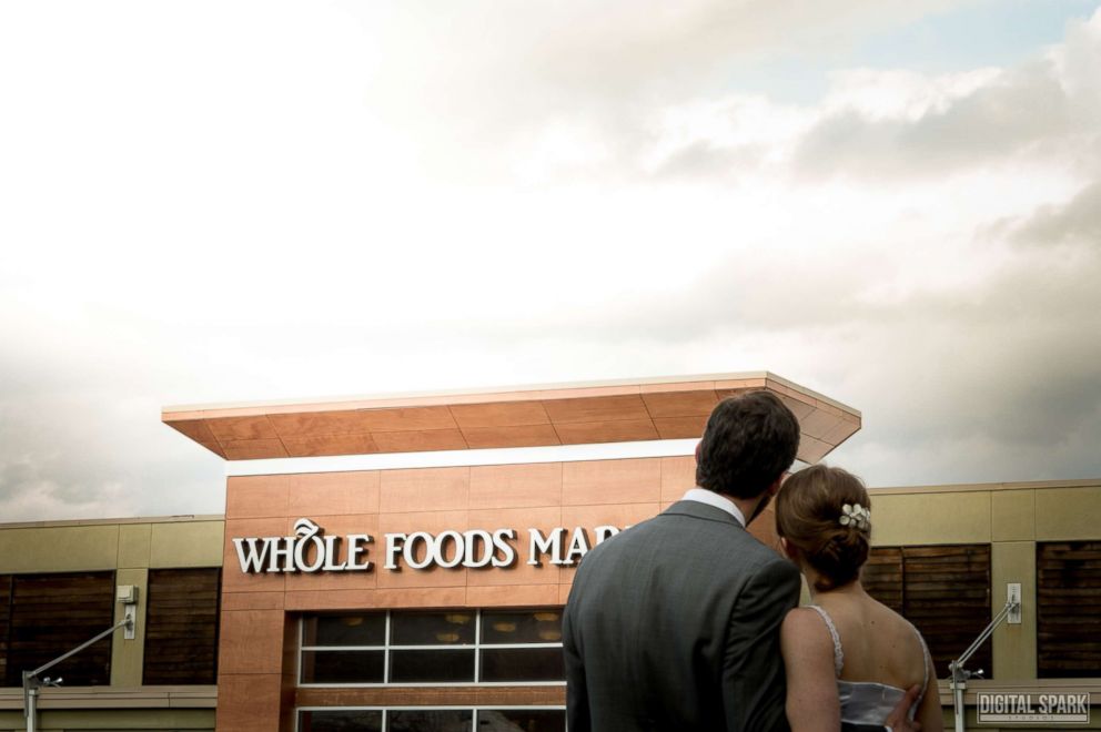 PHOTO: Ross and Jacqueline Aronson were married at Whole Foods Market in Chapel Hill, N.C., Feb. 24, 2018.