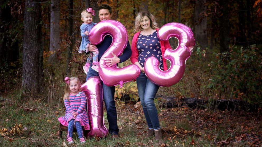 PHOTO: Ashley Engele and her family announce she is pregnant with their third child. 
