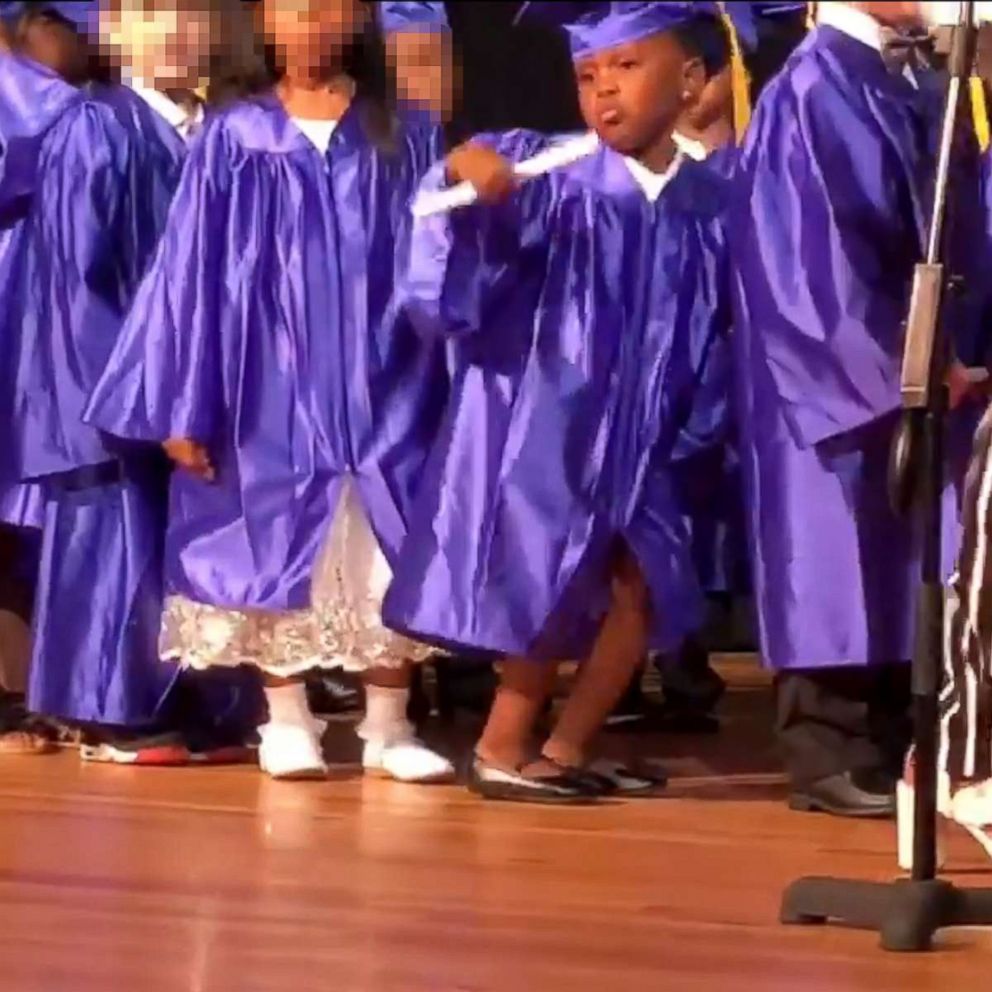 PHOTO: Aubrey Christina Toby, 5, rocked out to Justin Timberlake's hit song "Can't Stop the Feeling!" on June 2, 2018, even doing a full spin as she exited the stage.