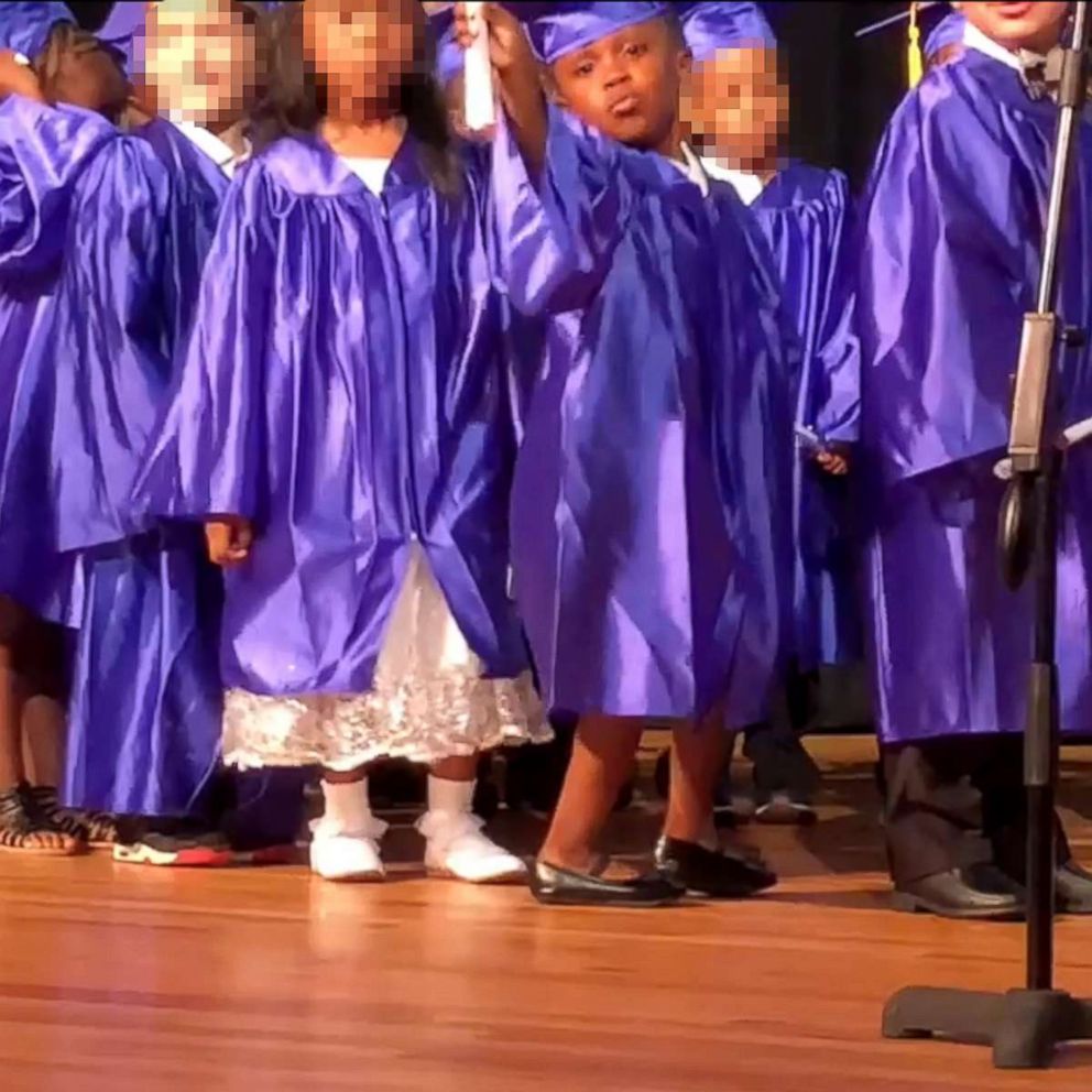 PHOTO: Aubrey Christina Toby, 5, rocked out to Justin Timberlake's hit song "Can't Stop the Feeling!" on June 2, 2018, even doing a full spin as she exited the stage.