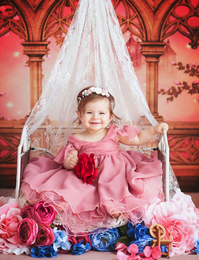 PHOTO: These babies who were photographed as newborn Disney princesses have reunited for a first-birthday cake smash.