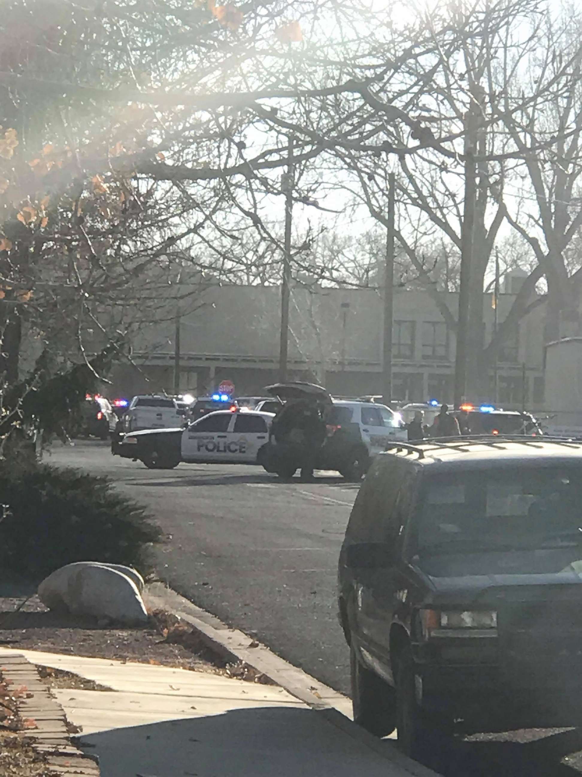 PHOTO: Two students are dead from a shooting at Aztec High School in Aztec, New Mexico, Dec. 7, 2017.