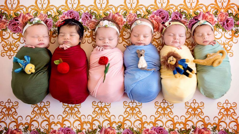 VIDEO: Photographer Karen Marie of Belly Beautiful Portraits dressed newborn babies as famous Disney princesses.