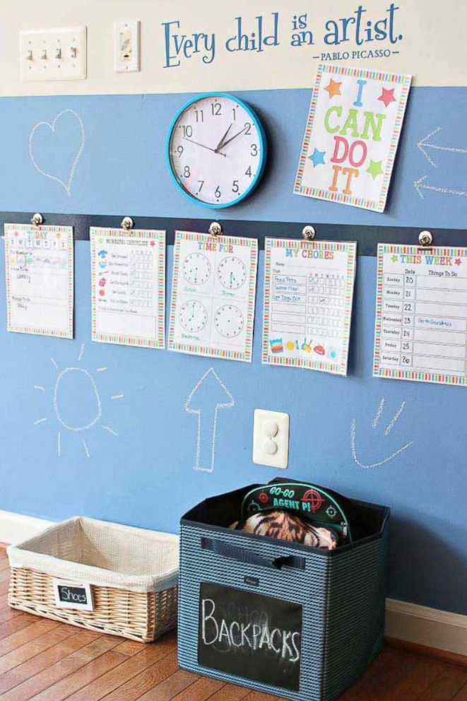 PHOTO: A command center with checklists can help your child understand what's expected of them each day.