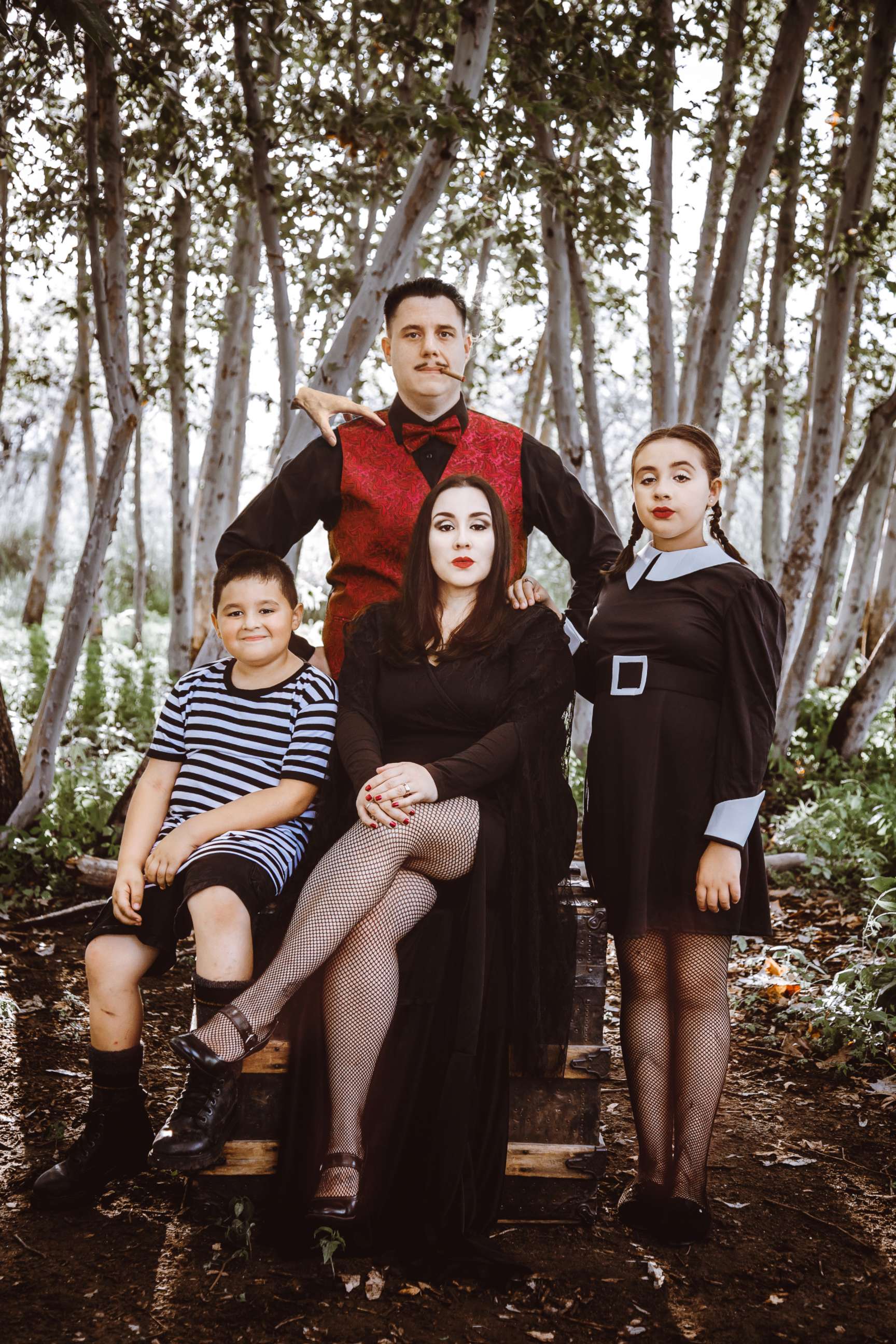 PHOTO: The Basteens of Tucson, Arizona, pose for an epic "Addams Family"-themed Halloween photo.