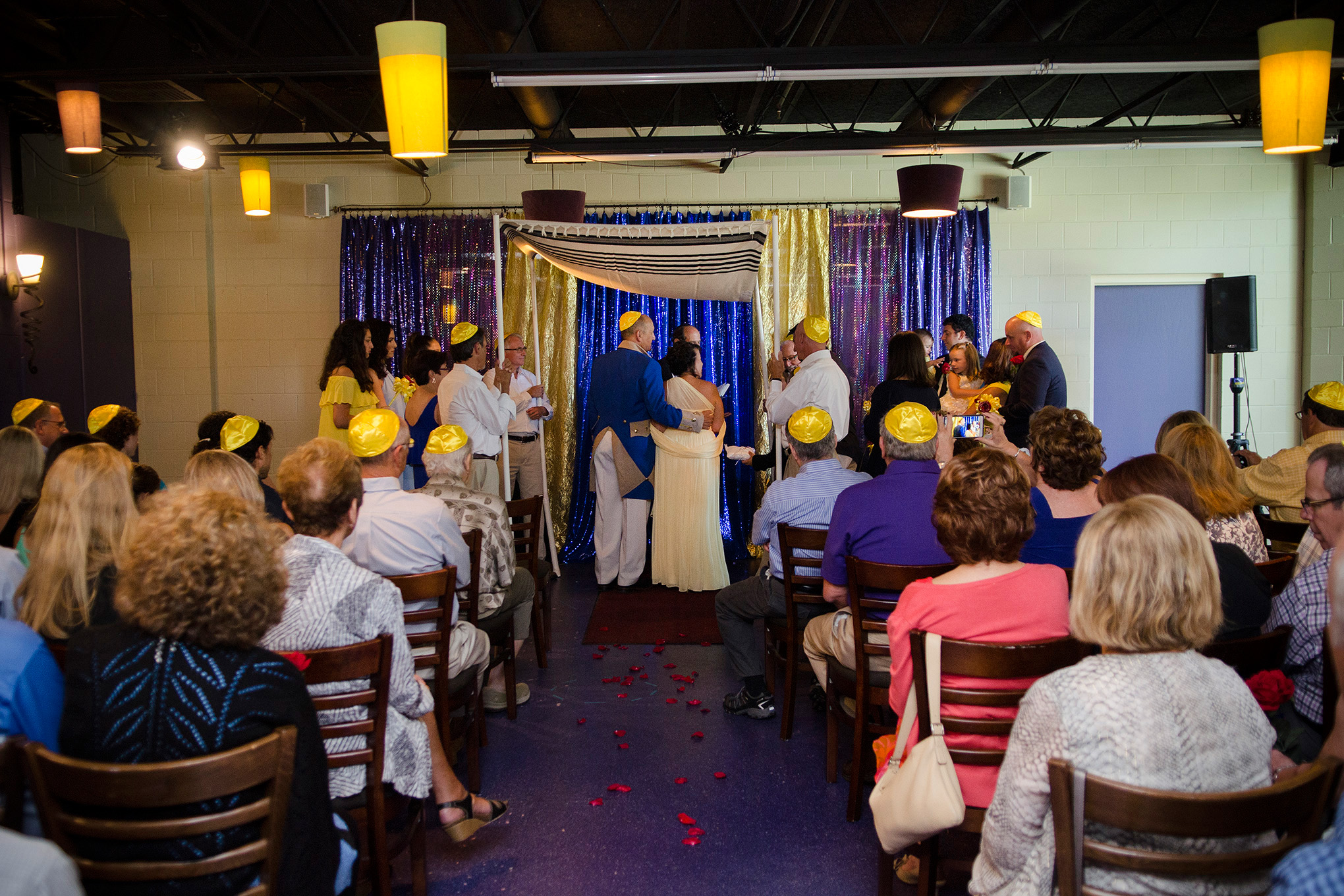 PHOTO: Newlyweds Arlene Sherman and Harvey Goldman had a "Beauty and the Beast"-themed wedding to make it fun for their grandchildren.