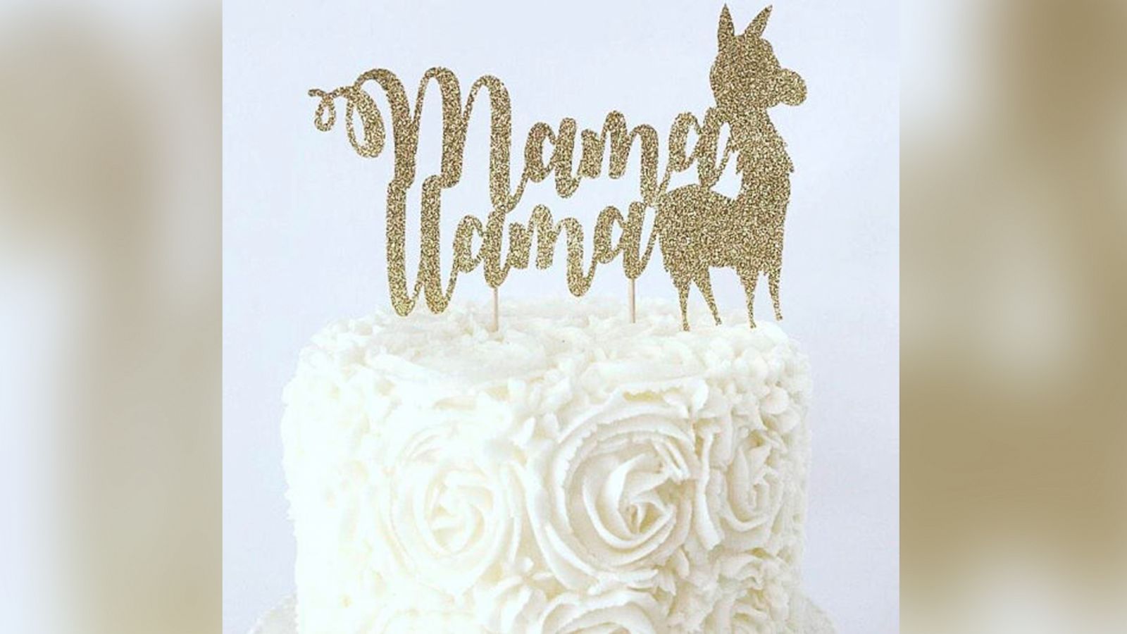 PHOTO: This llama cake topper is listed on Etsy.com and sold by the shop, BellsNBerries.