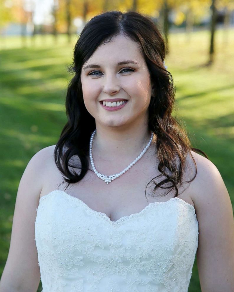 PHOTO: Jennifer Jensen, 24, smiles at her Oct. 7, 2017, wedding in Minnesota.