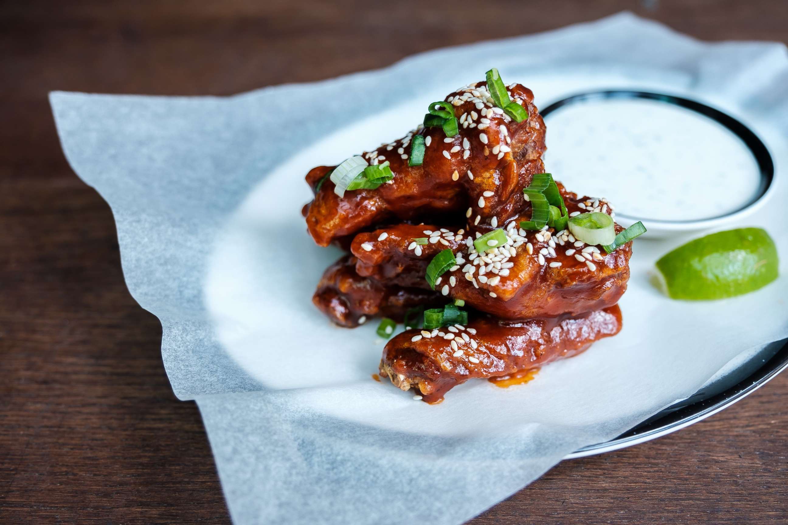 PHOTO: Upgrade your game-day grub this year with Korean barbecue wings from the mastermind behind Black Tap Craft Burgers and Beer.