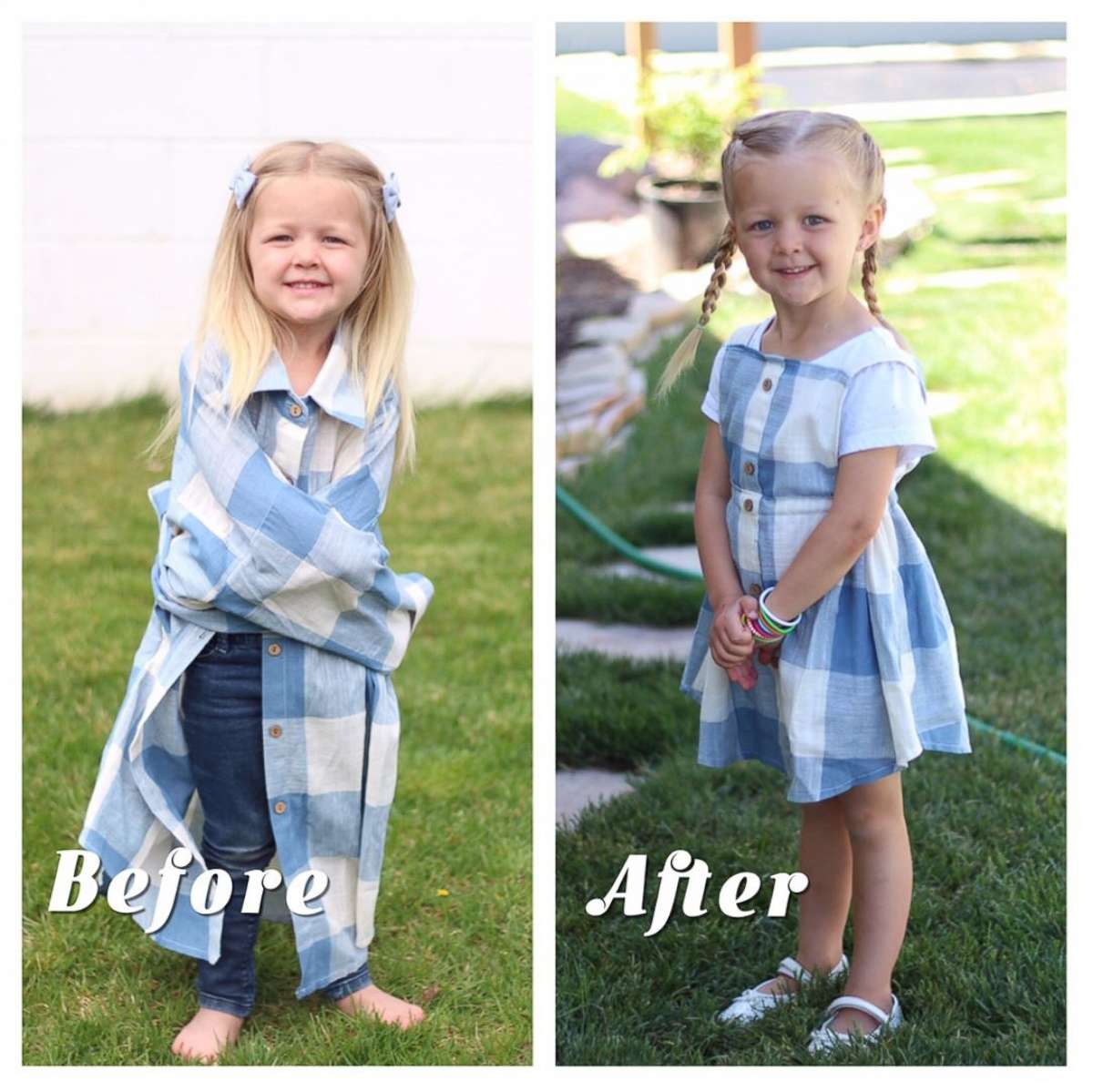 PHOTO: Stephanie Miller of Salt Lake City, Utah, makes dresses for her daughters out of husband's old shirts.