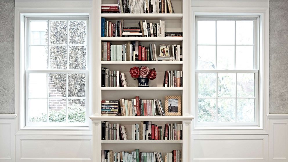 PHOTO: In this undated stock photo, a bookcase is filled with books in a home.
